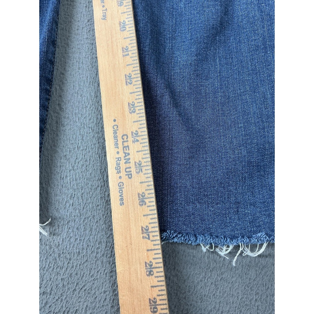Hudson Jeans Womens 29 Blue Wide-Leg Relaxed Distressed Fringe 28 Inseam - Picture 3 of 10
